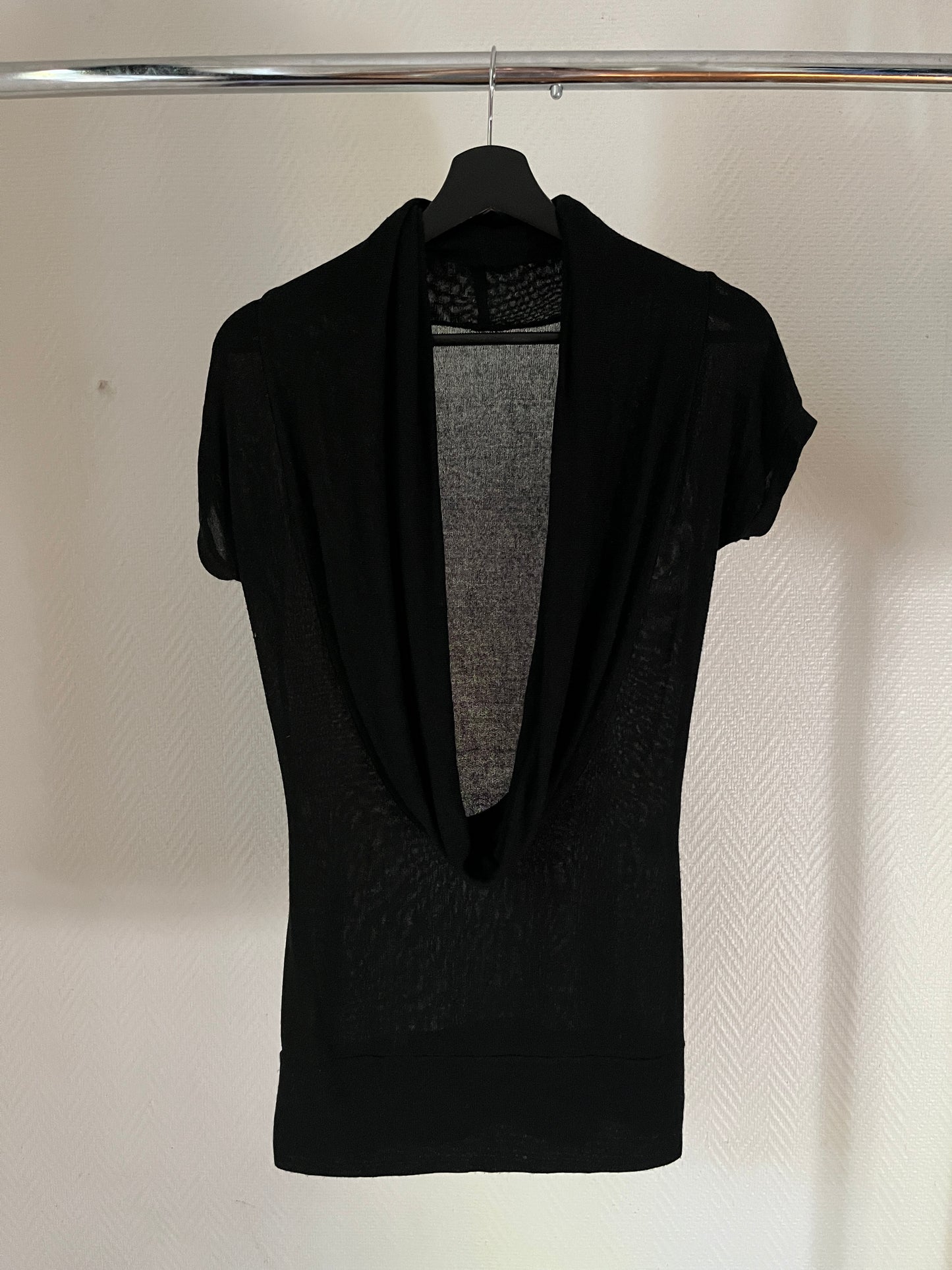 Vintage black draped top