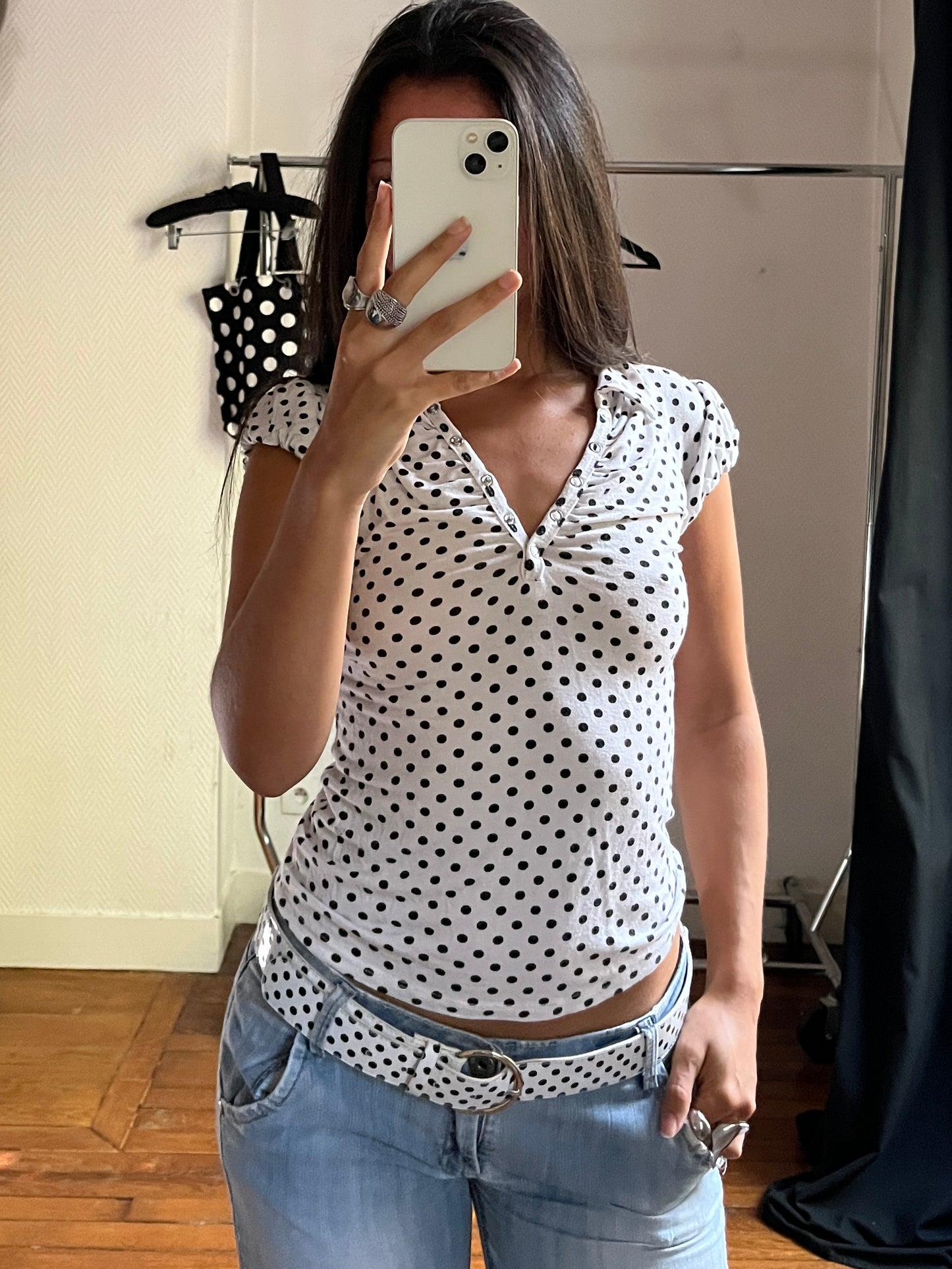 Vintage polka dot top