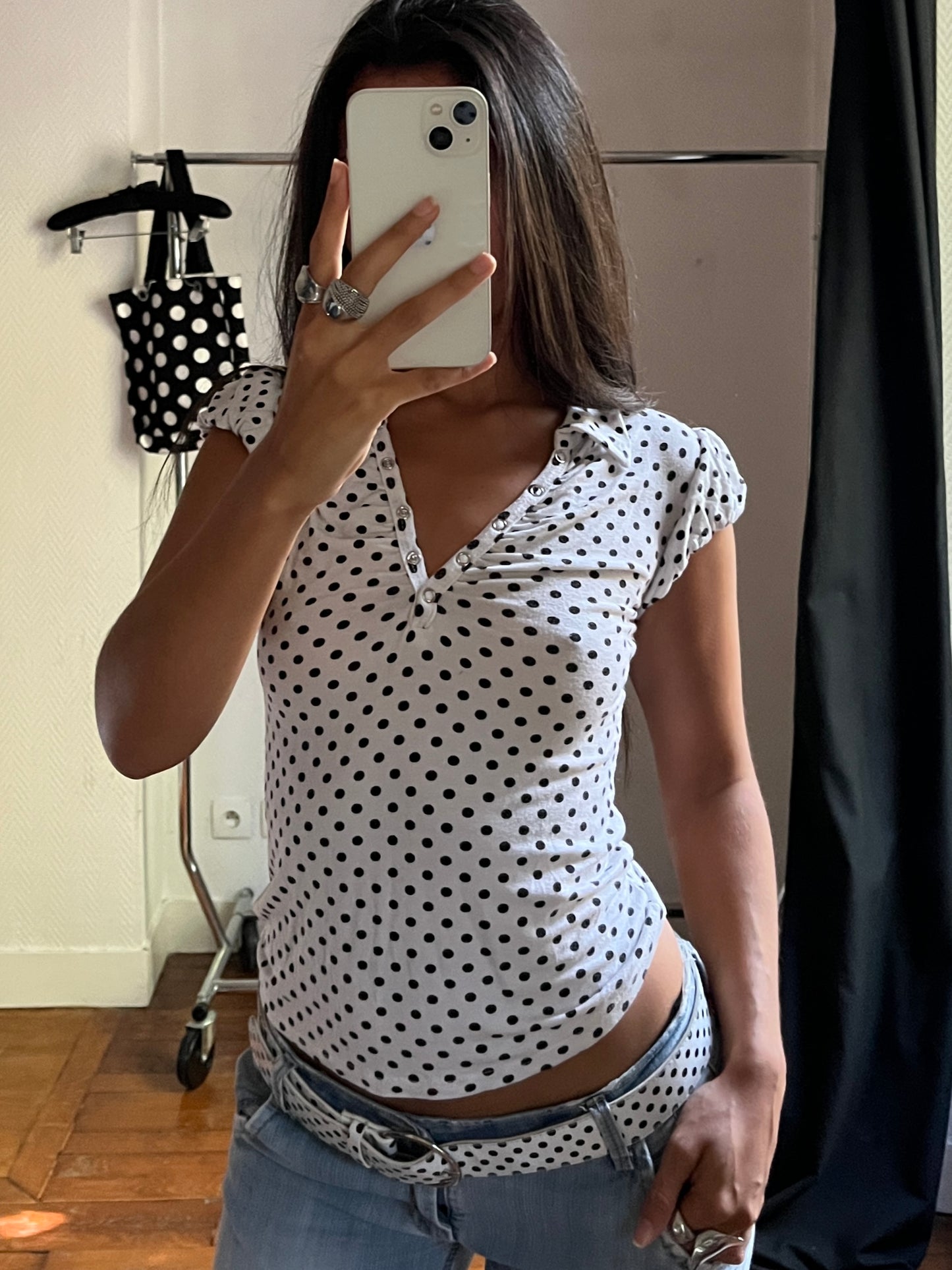 Vintage polka dot top