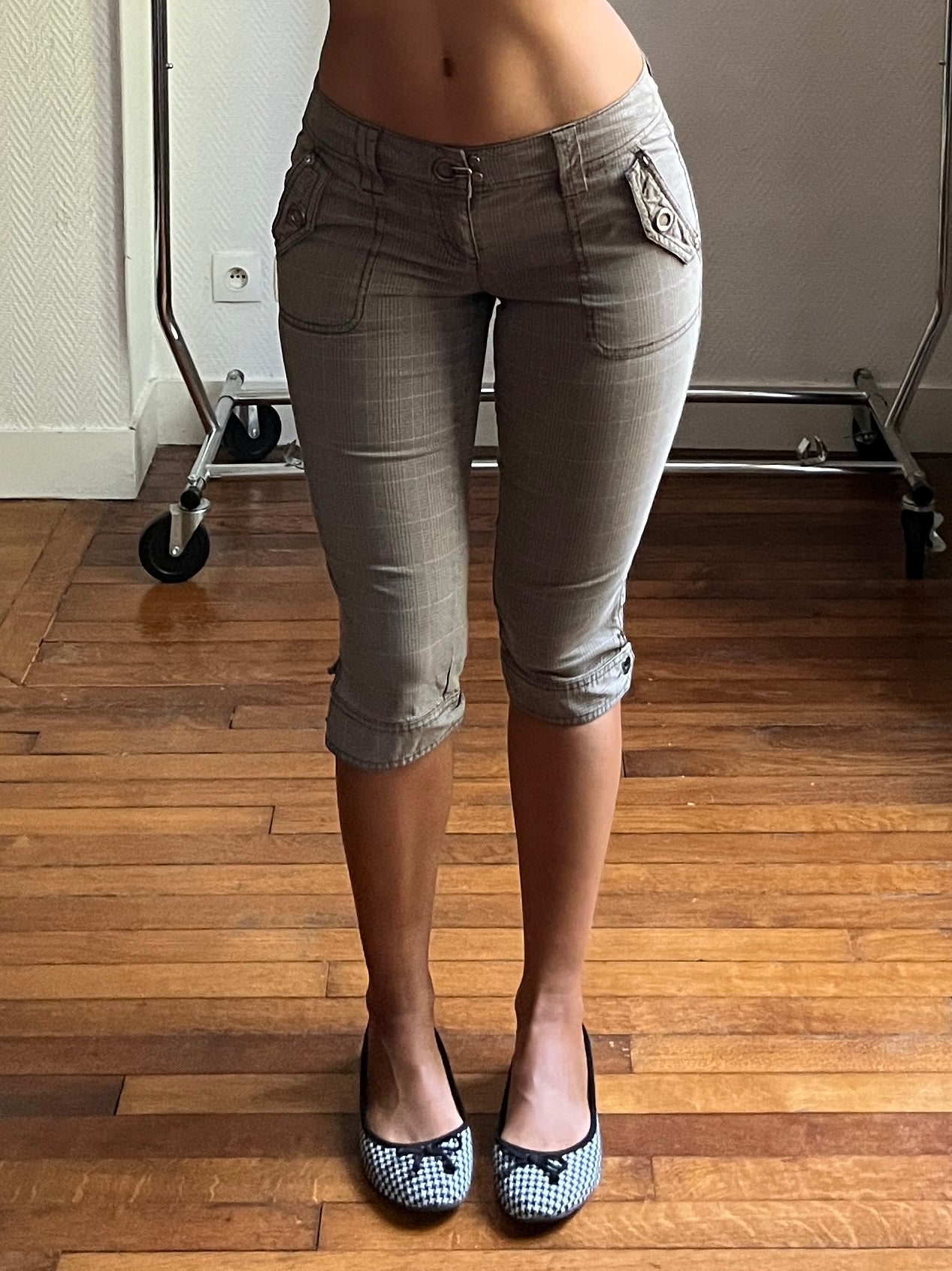 Vintage tartan capri pants