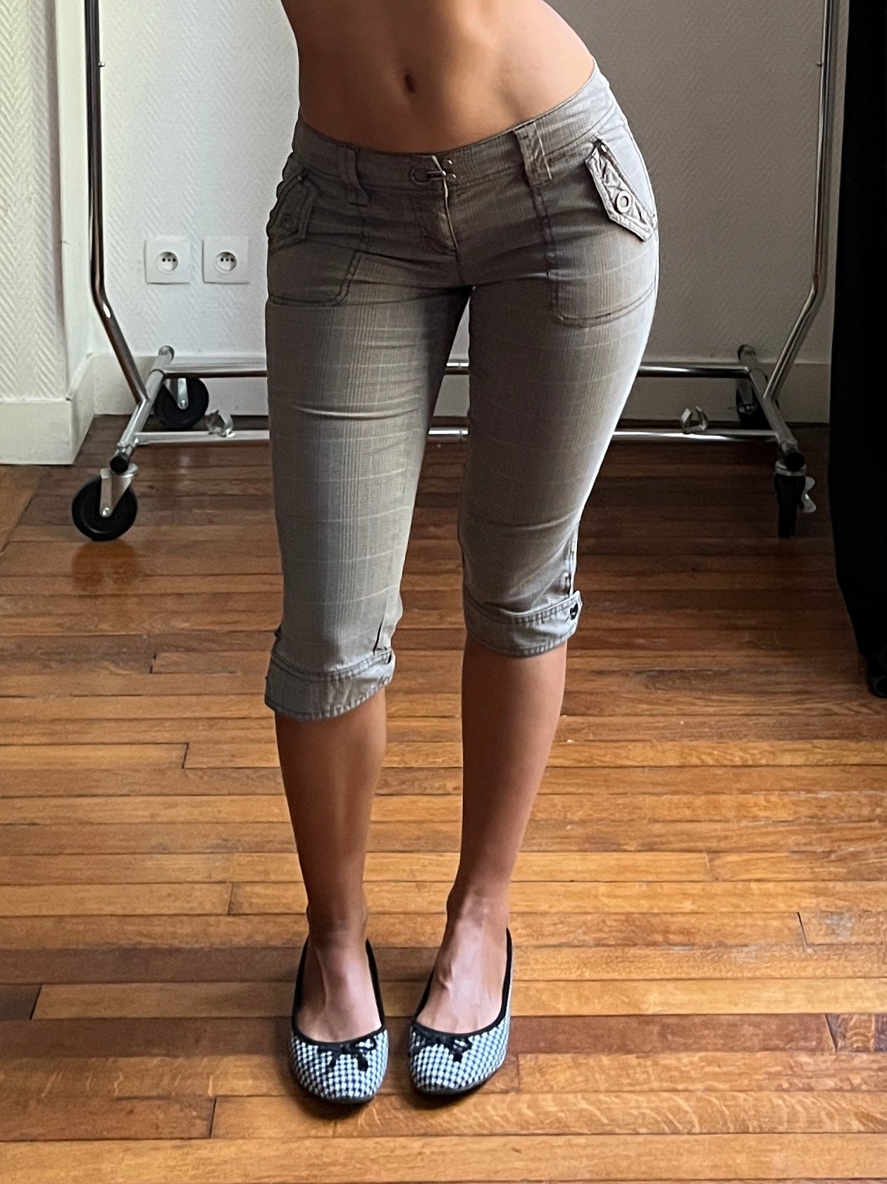 Vintage tartan capri pants