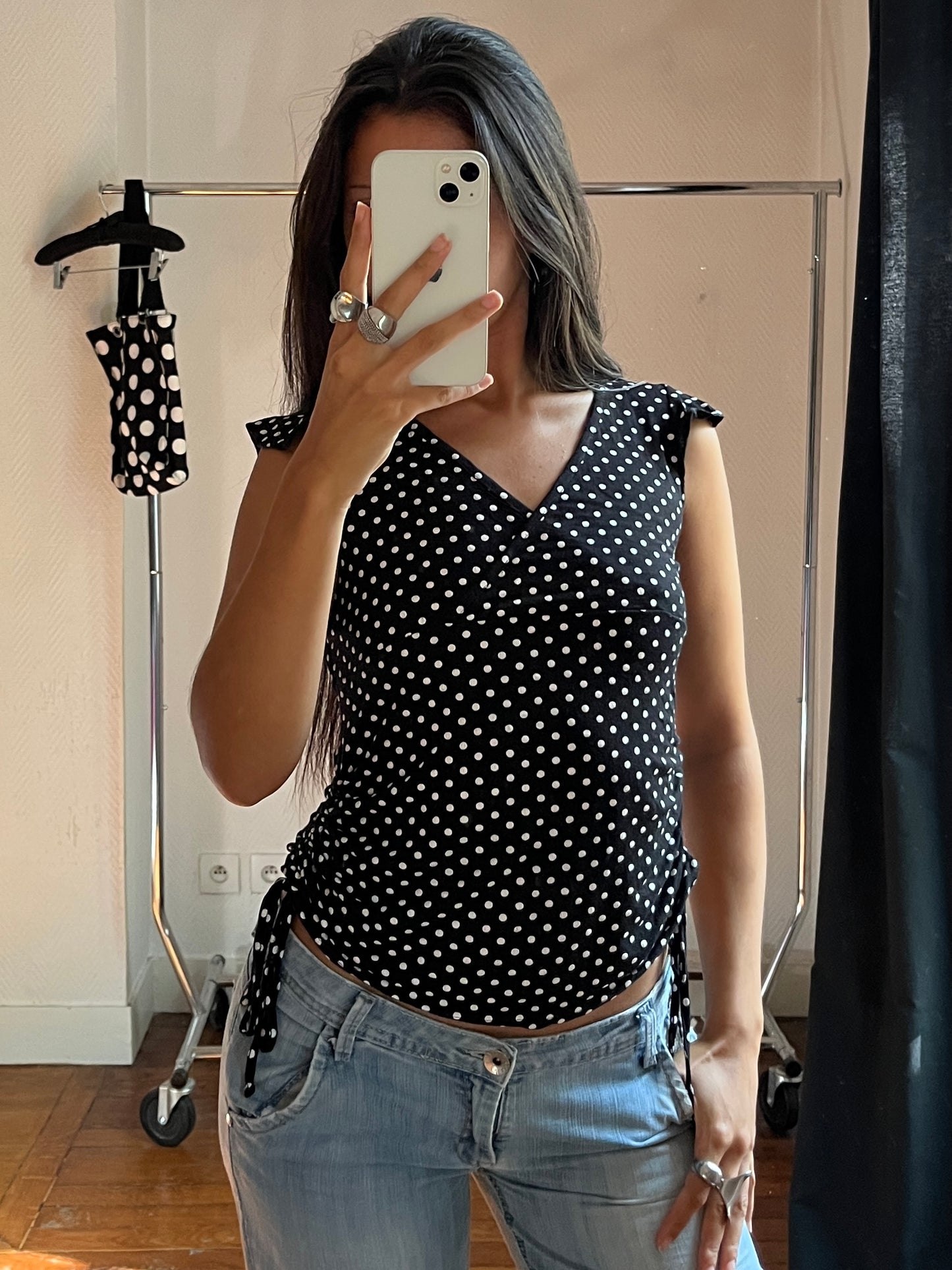 Vintage polka dot top