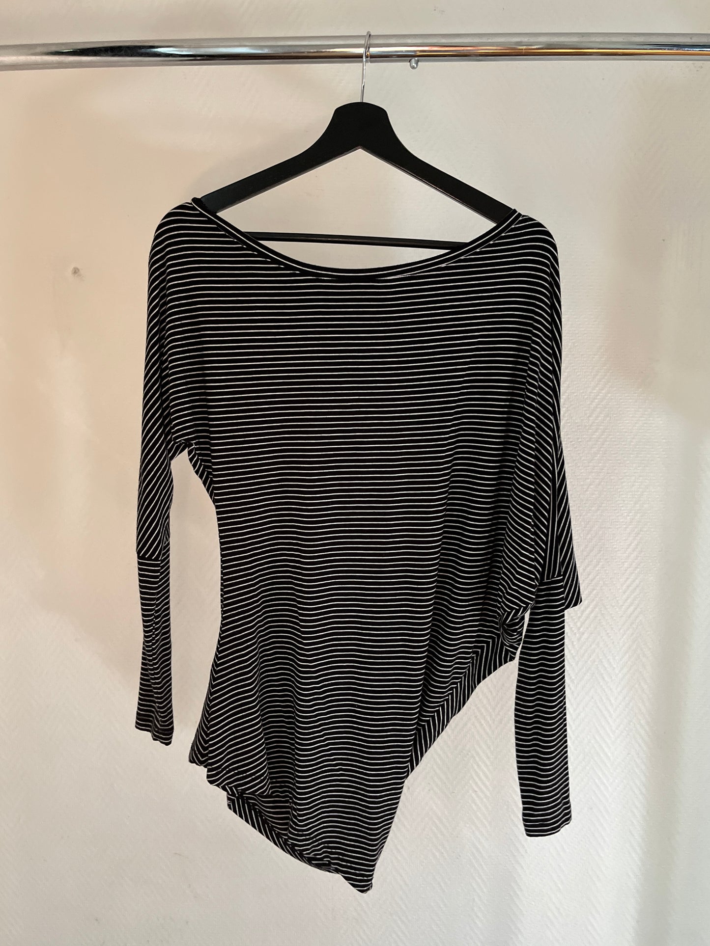 Vintage asymmetrical striped top