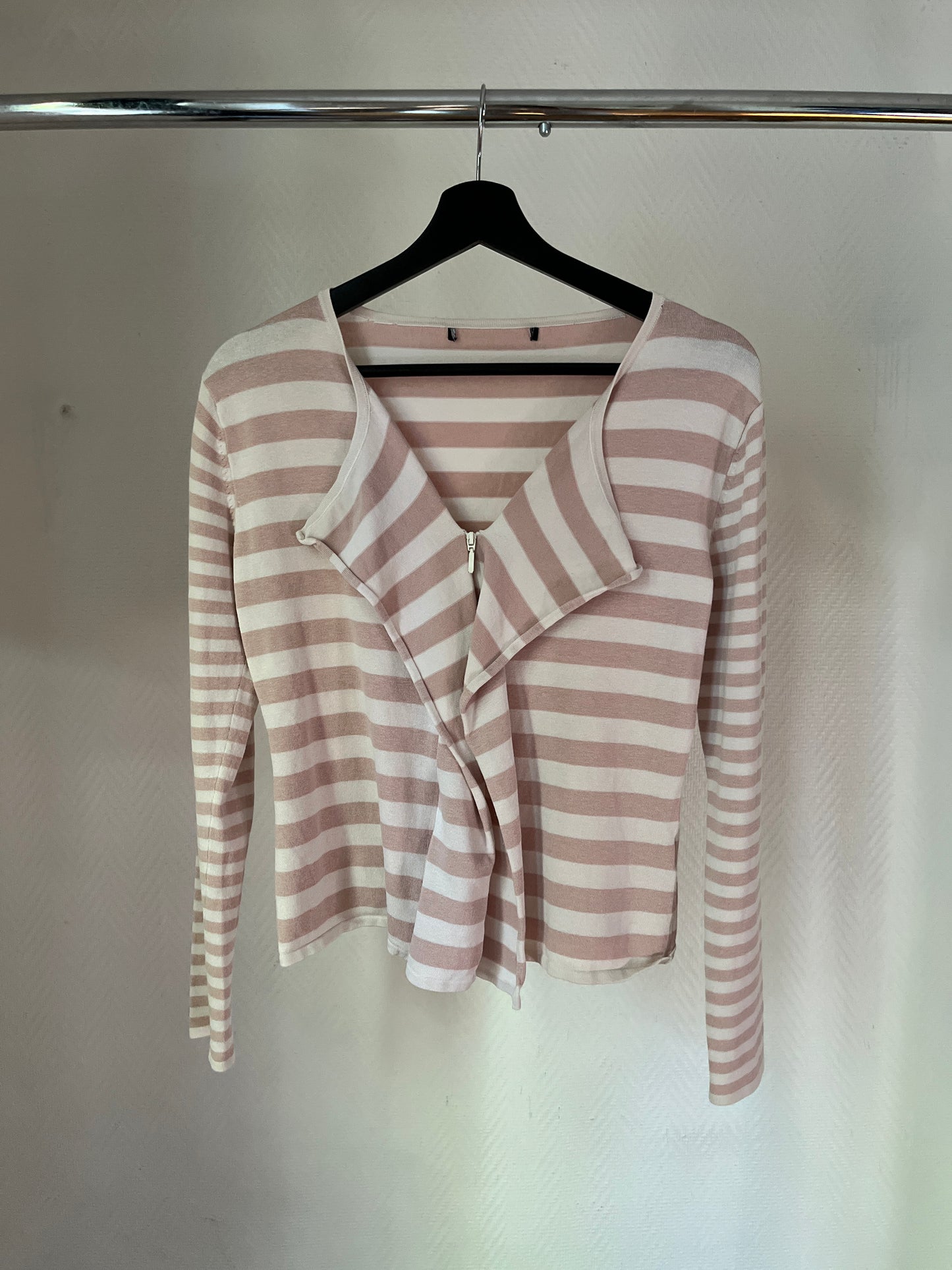 Vintage striped zip up cardigan