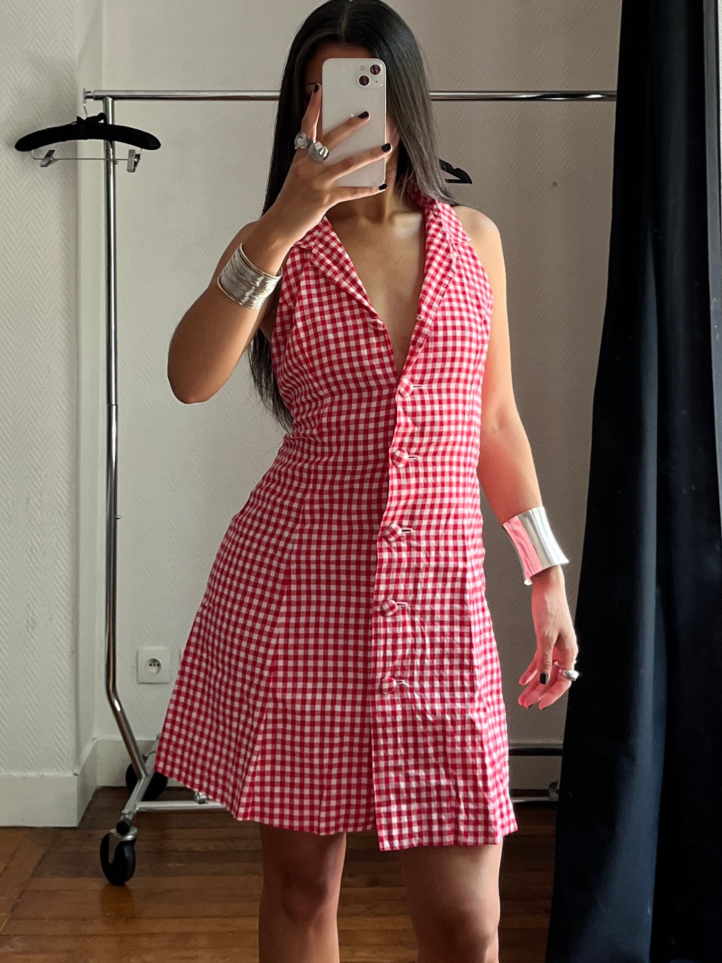 Vintage Vichy halter dress