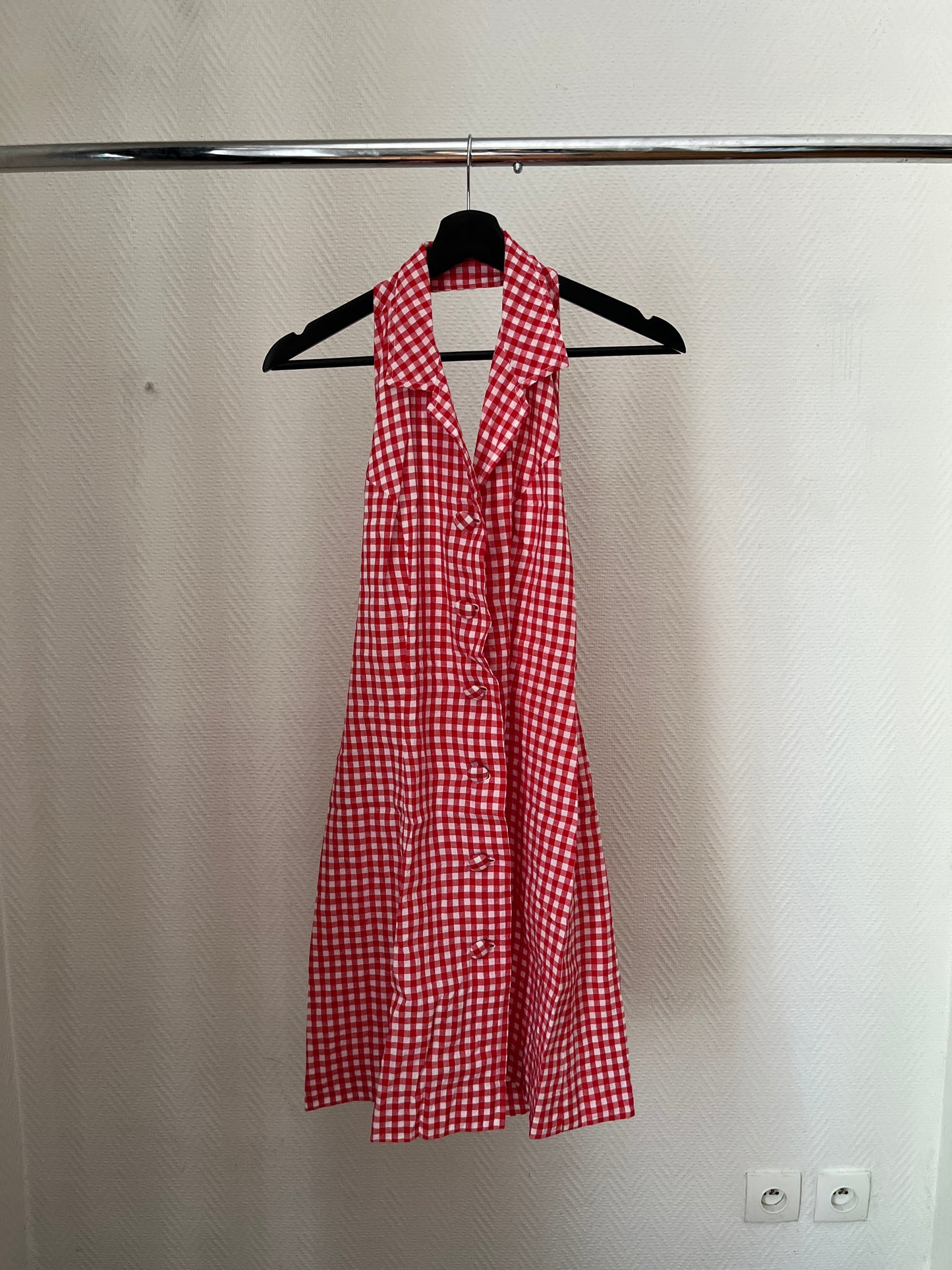 Vintage Vichy halter dress