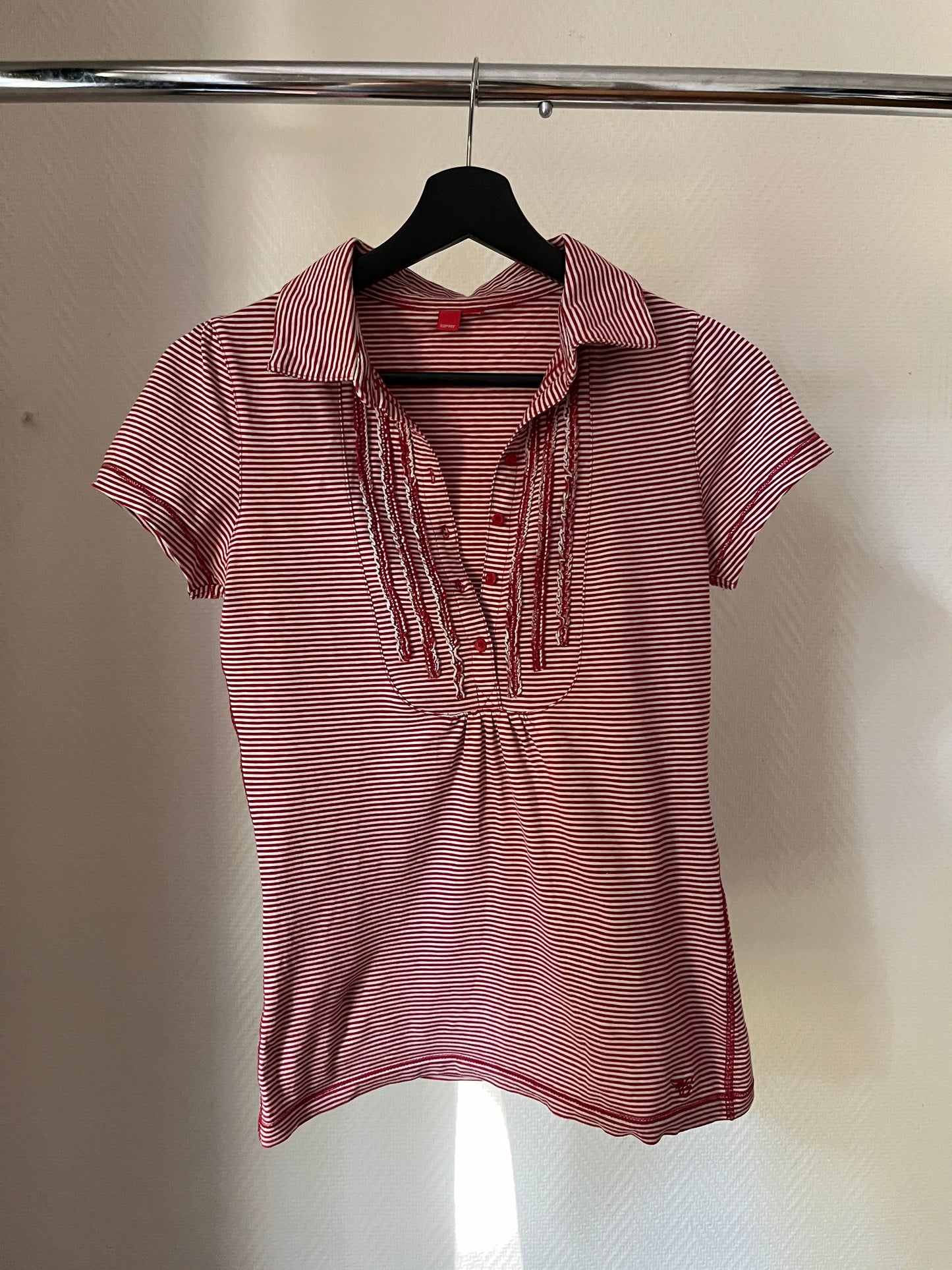 Vintage striped buttoned top