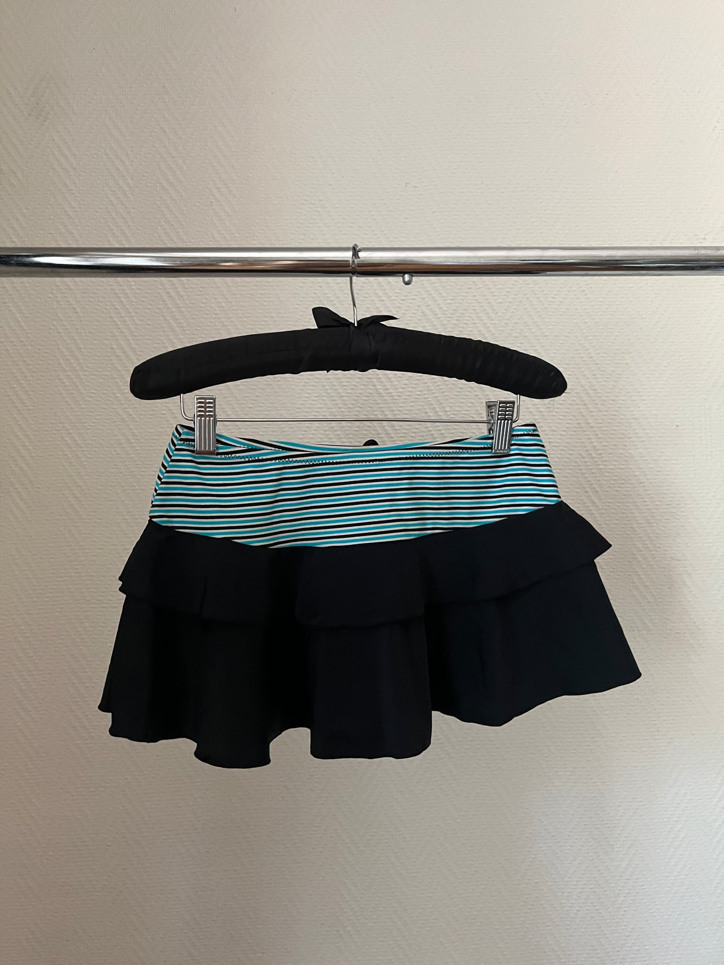 Vintage lycra striped mini skirt