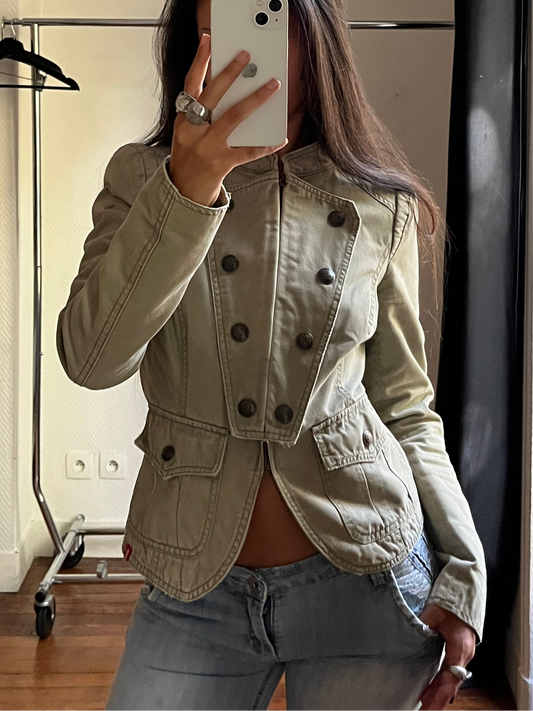 Vintage khaki officer jacket