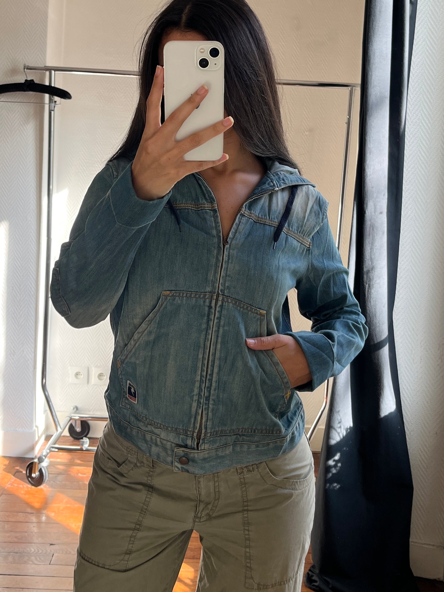 Killah by Miss Sixty denim hooded zip up jacket