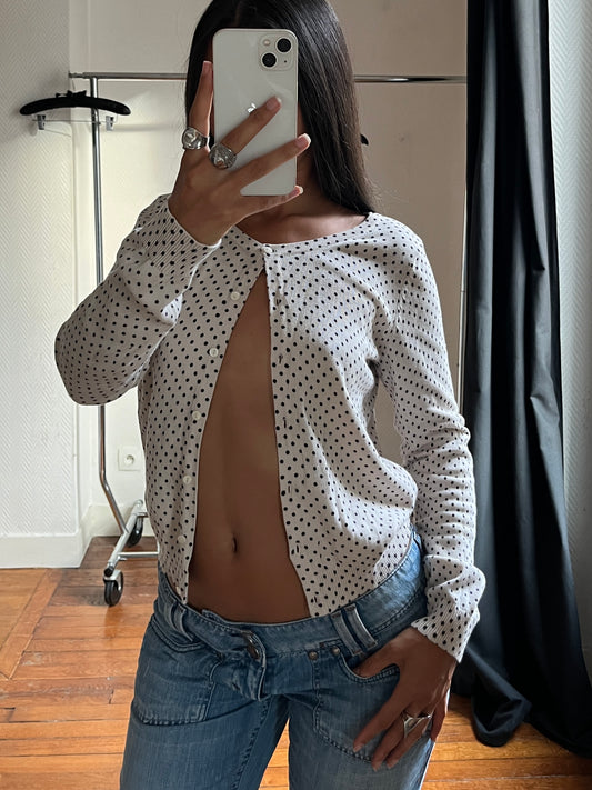 Vintage polka dot cardigan