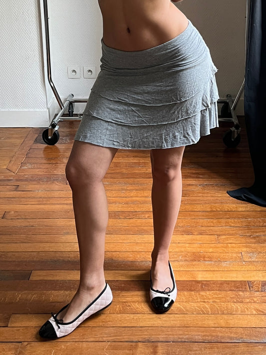 Vintage grey low raise skirt