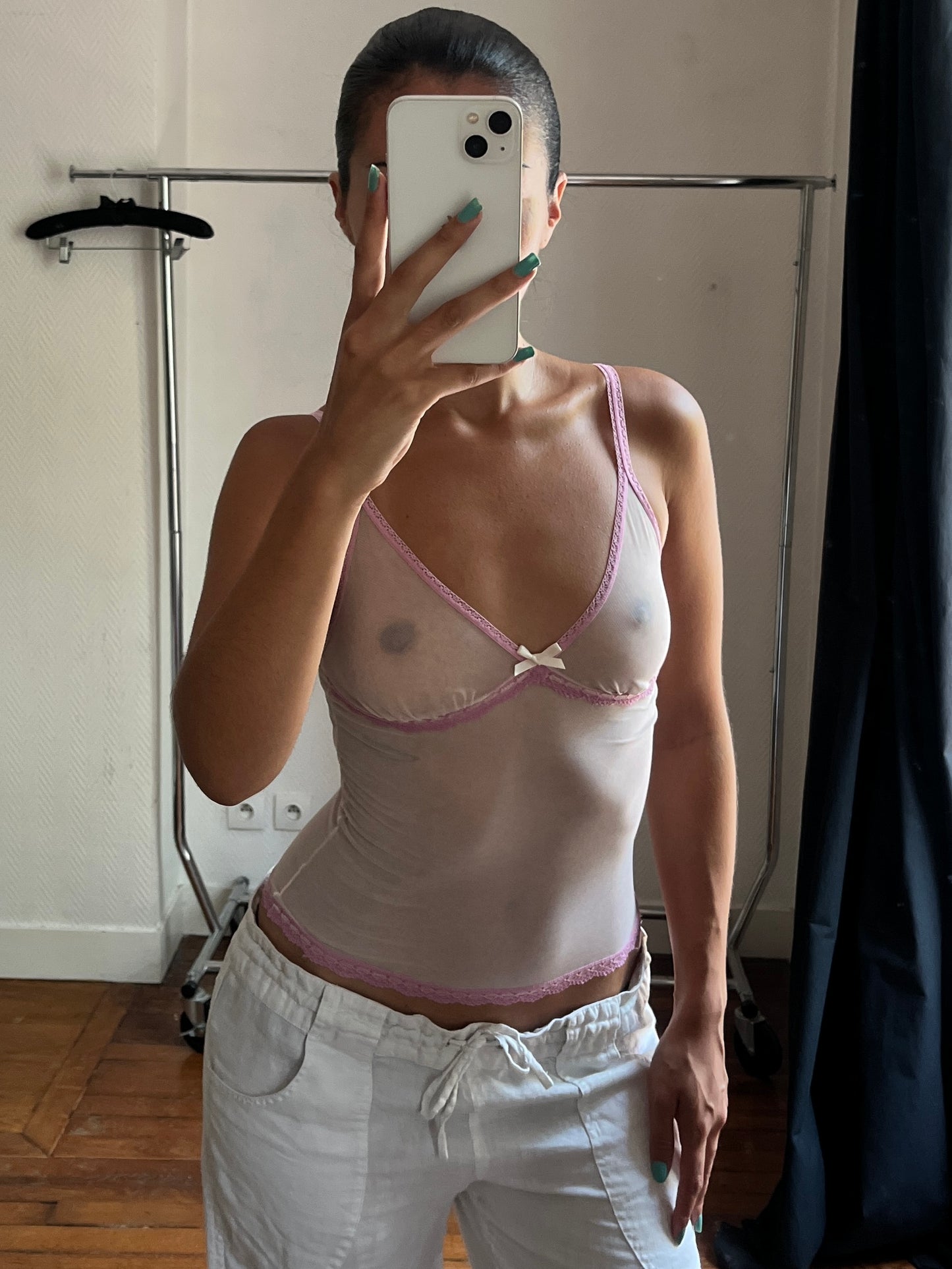 Vintage see-through cami top