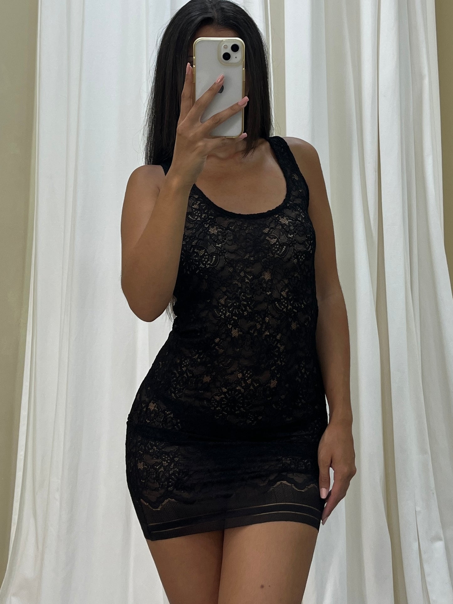 Vintage Patrizia Pepe lace mini dress