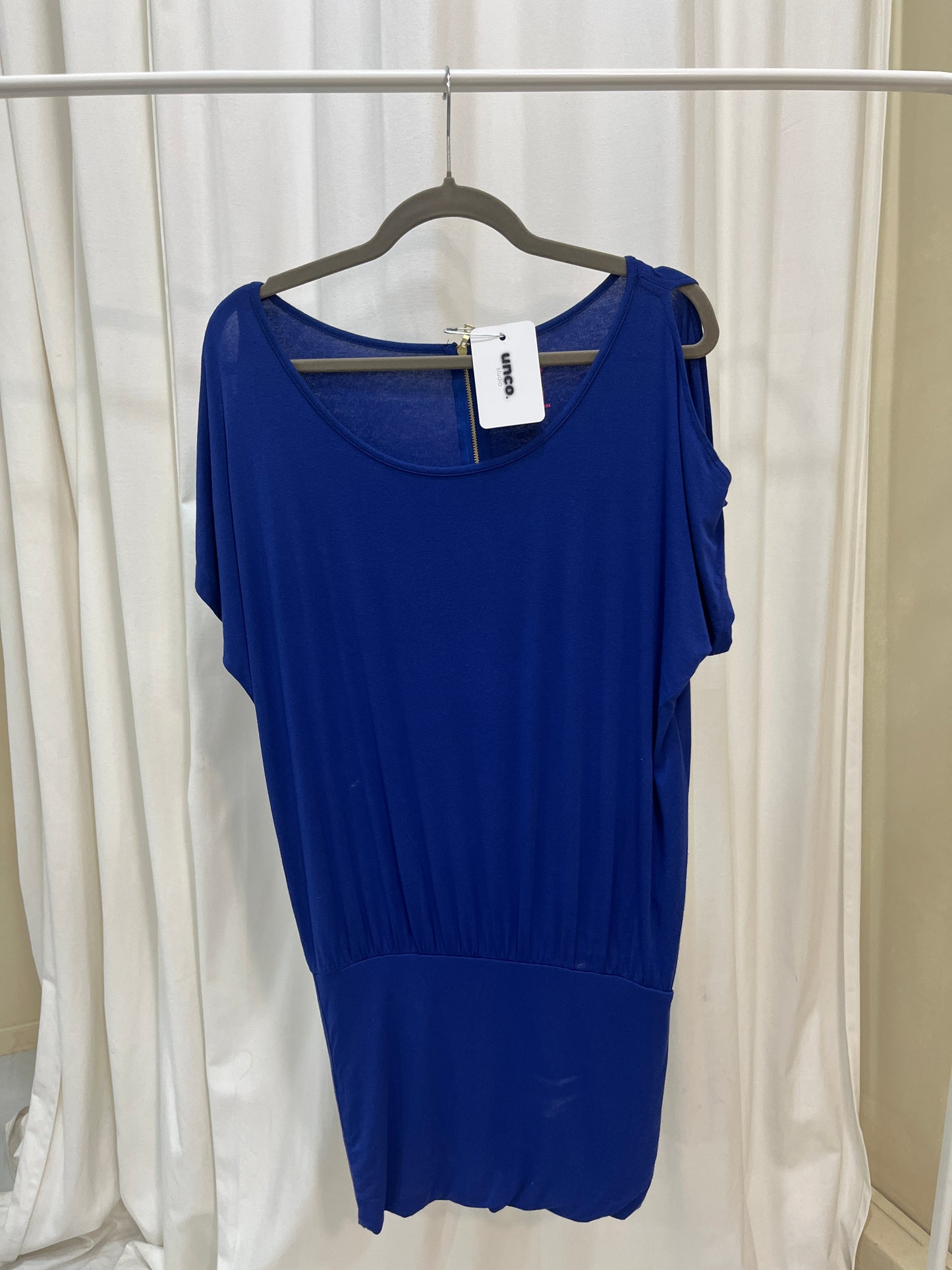 Vintage blue draped dress