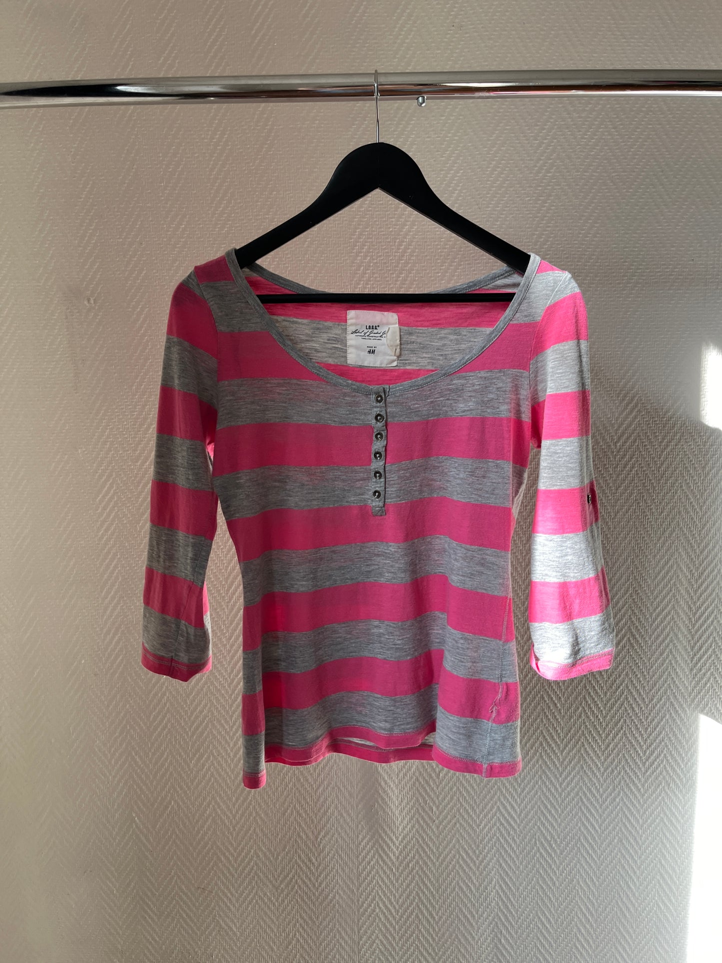 Vintage striped buttoned top