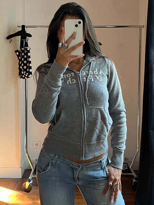Vintage A&F grey zip up jacket