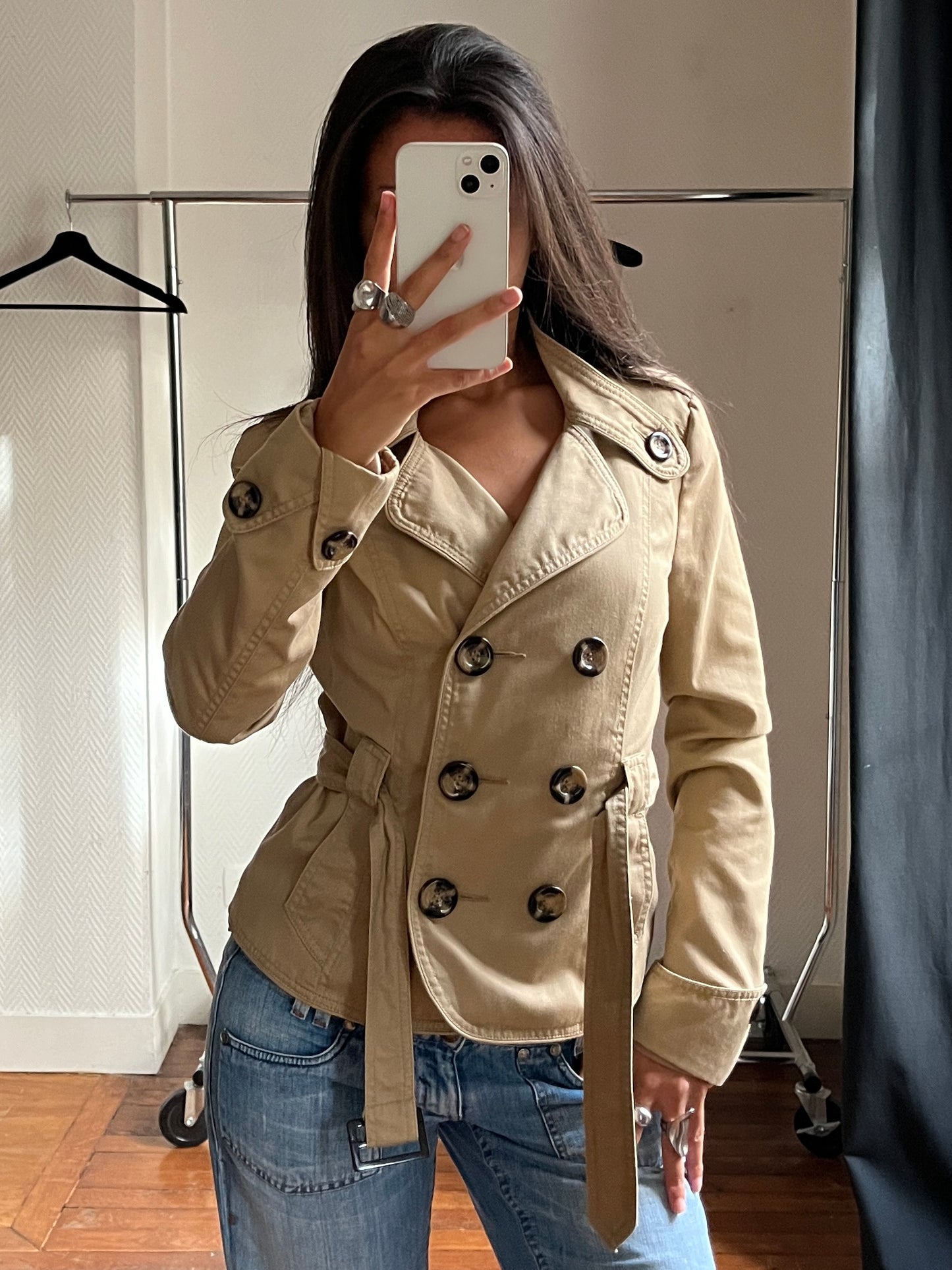 Vintage beige trench coat