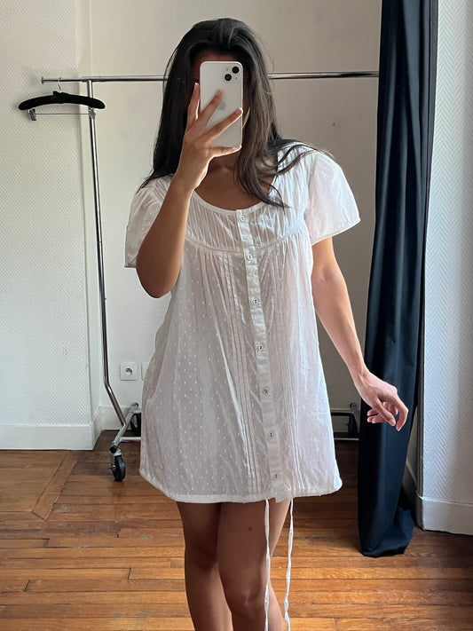 Vintage white babydoll mini dress