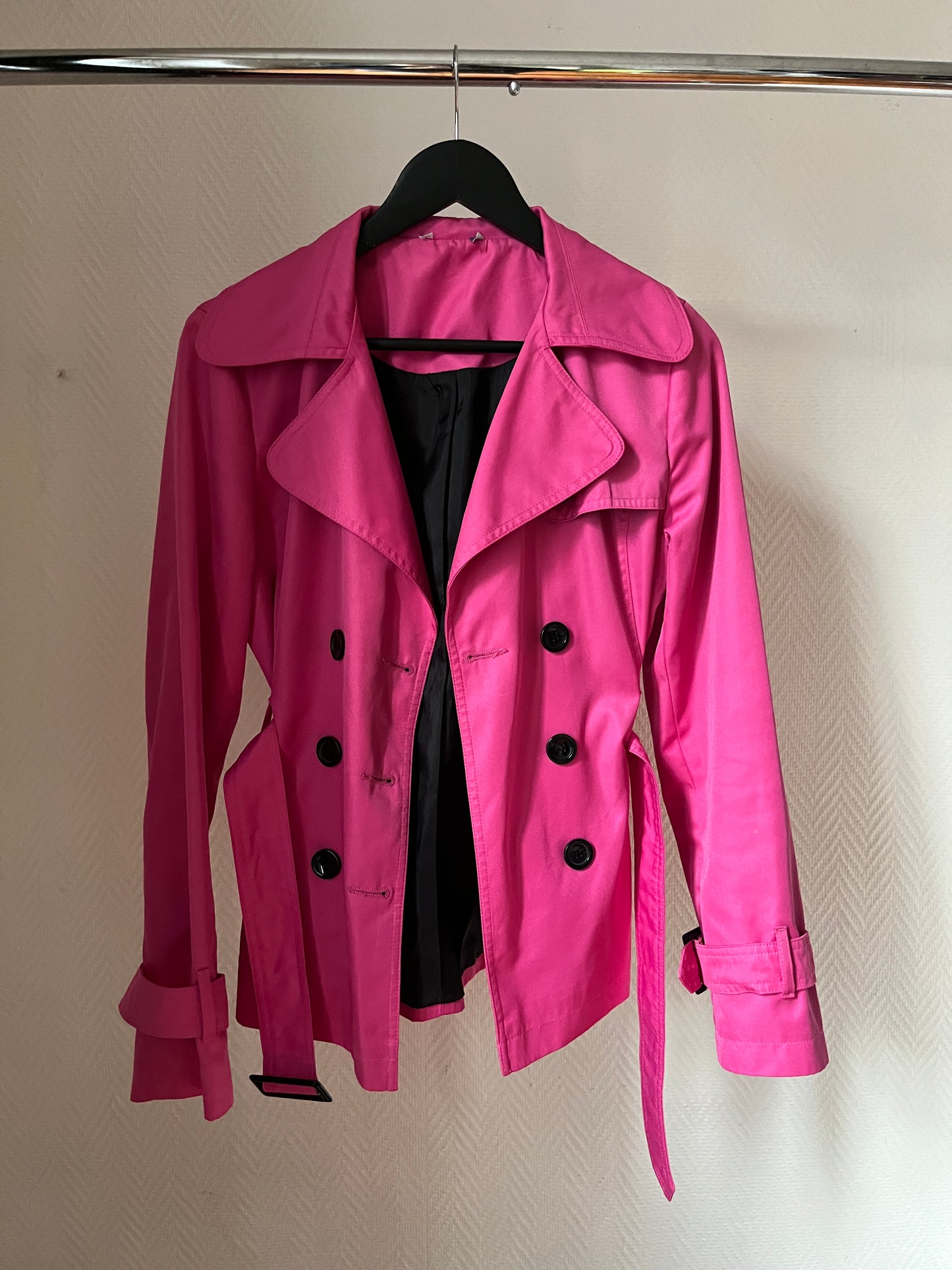 Vintage pink trench coat