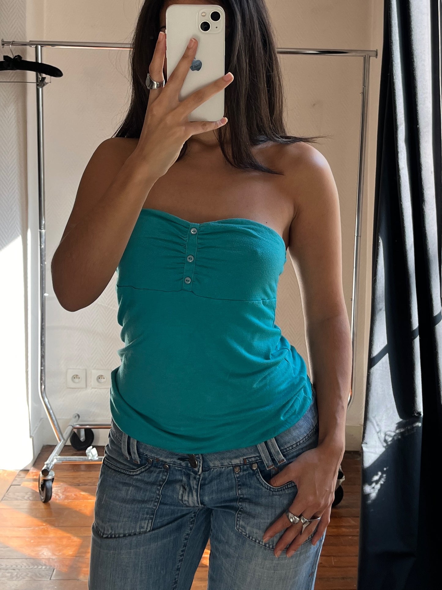 Vintage blue tube top