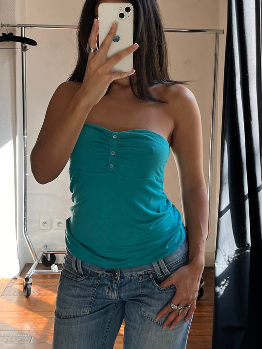Vintage blue tube top