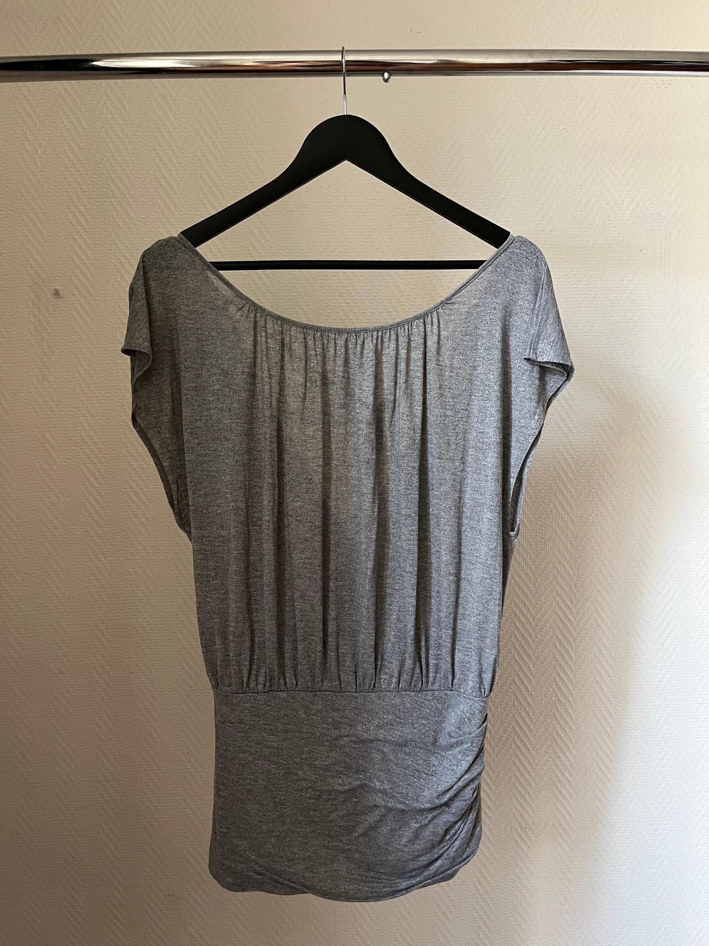 Vintage grey draped dress