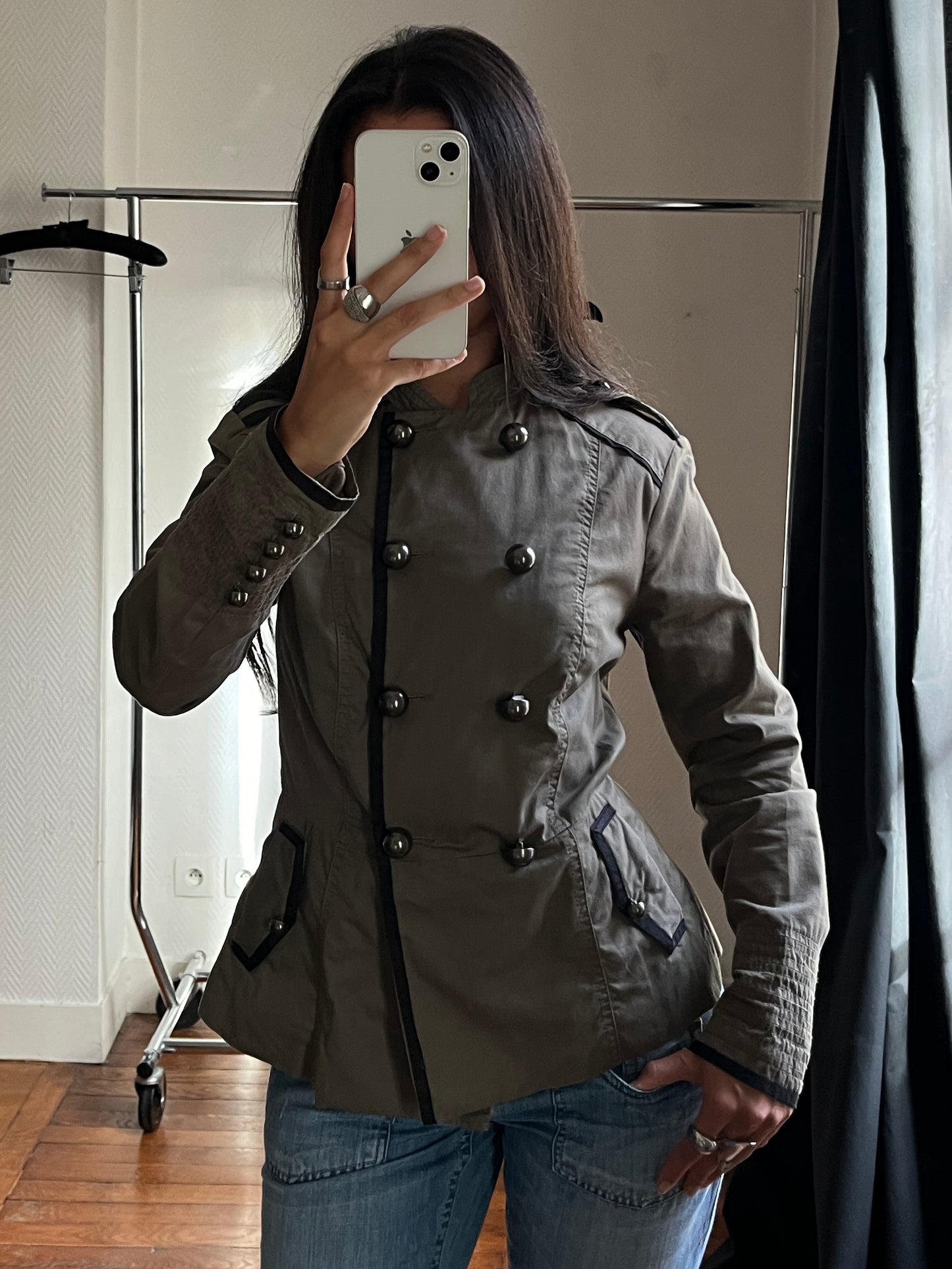 Vintage khaki officer jacket