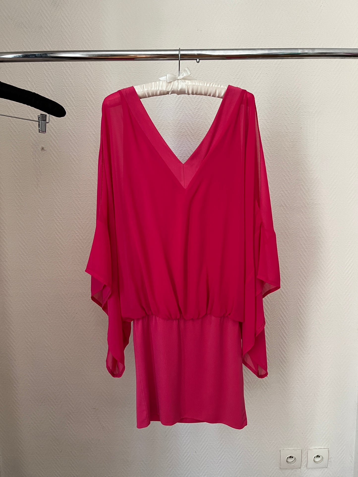 Vintage pink draped dress