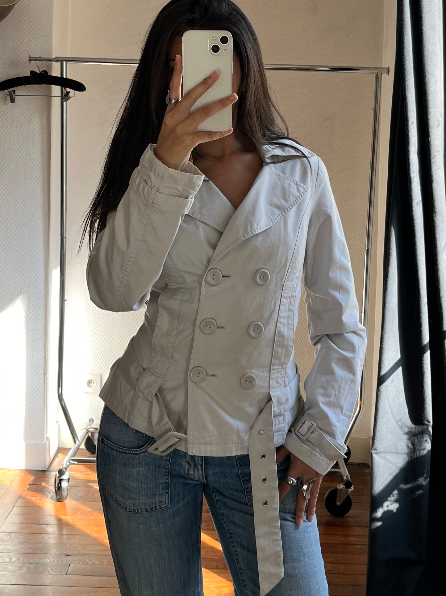 Vintage light beige trench coat
