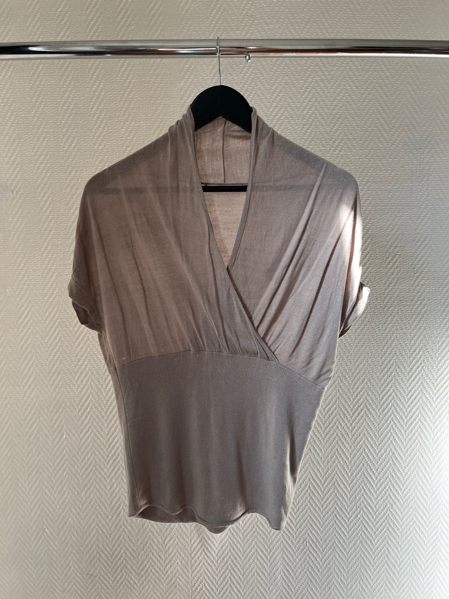 Vintage beige draped top