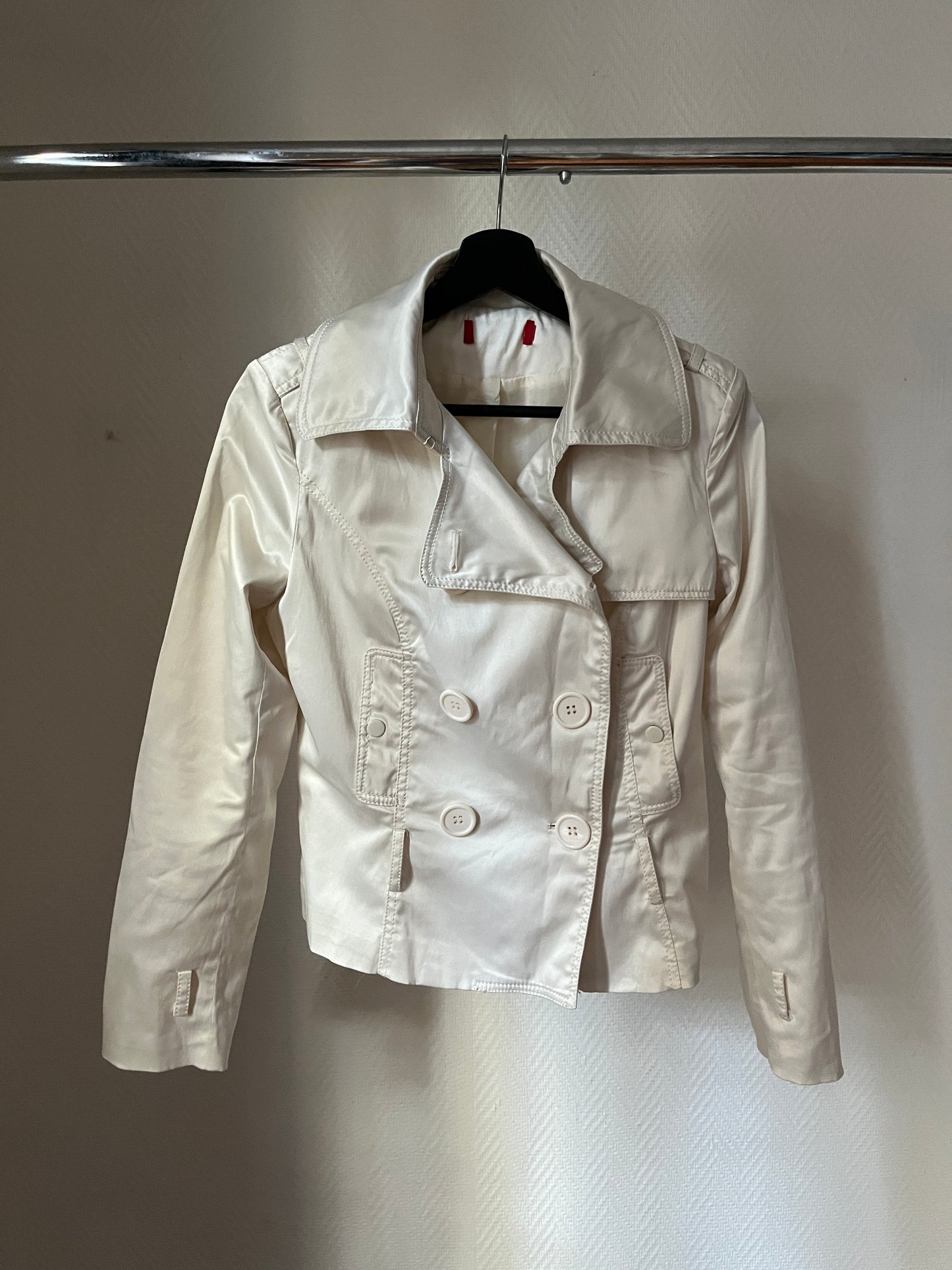 Vintage ivory trench coat