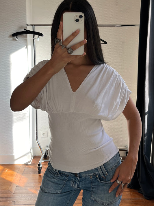 Vintage batwing white top