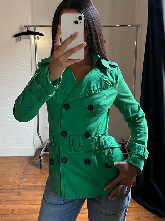 Vintage green trench coat