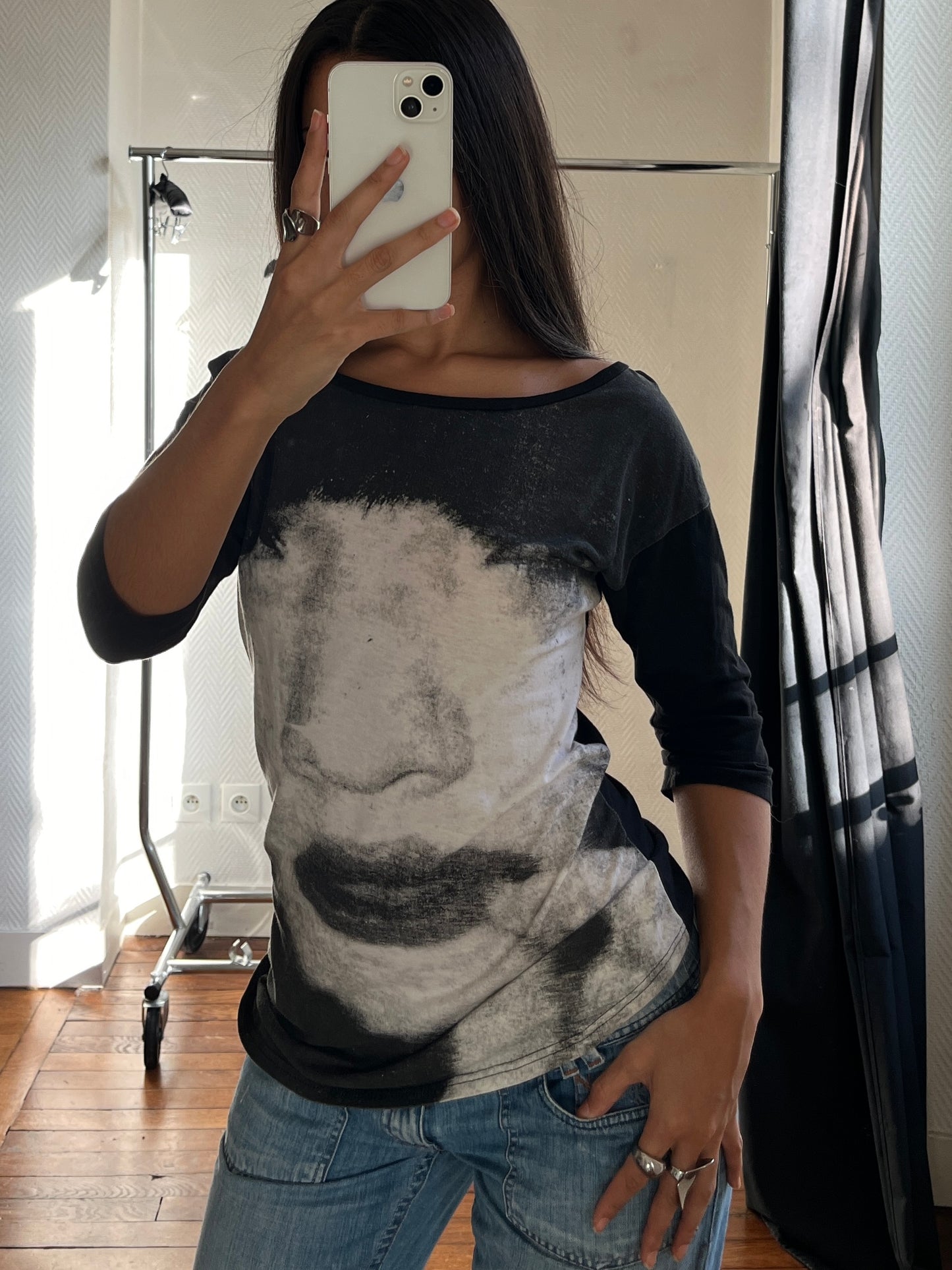 Vintage 3/4 face top