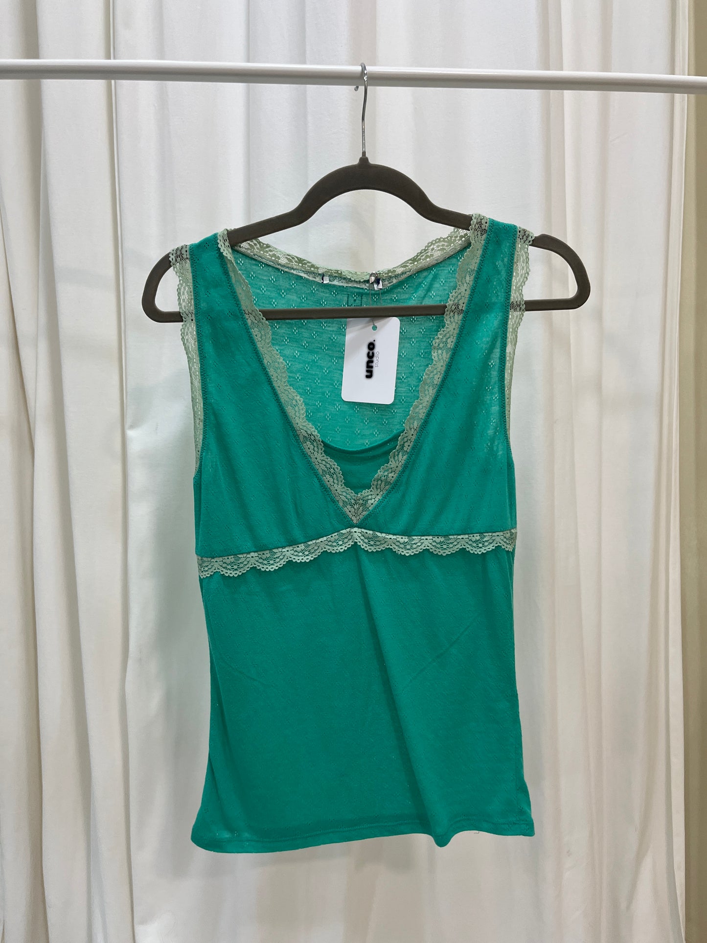 Vintage turquoise green tank top