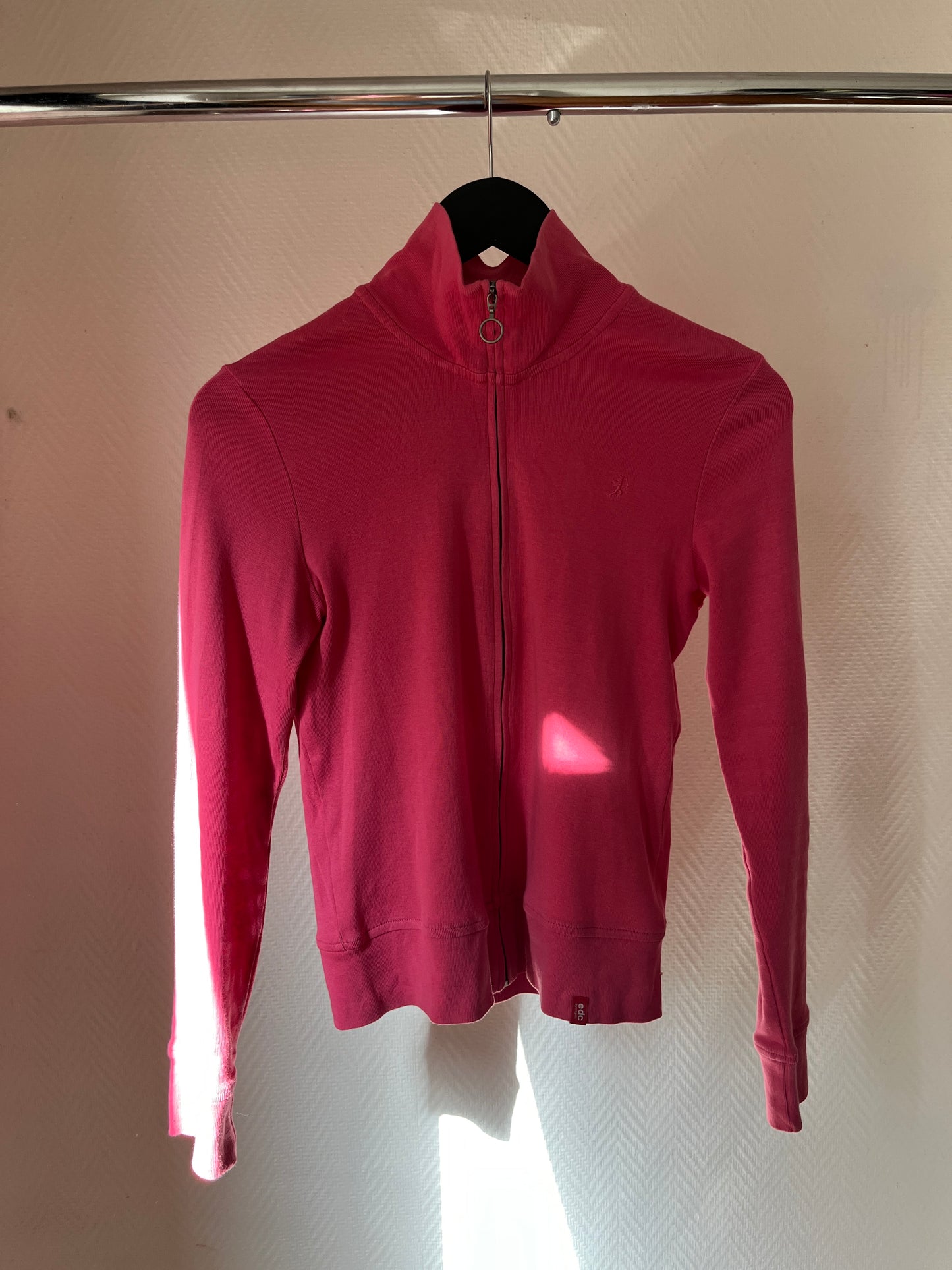 Vintage pink zip up sporty jacket