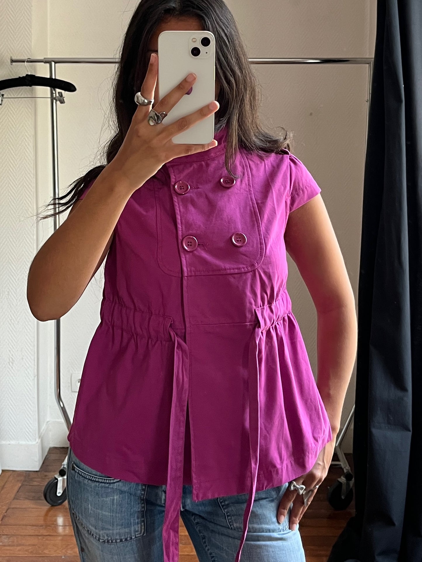 Vintage purple short sleeve jacket