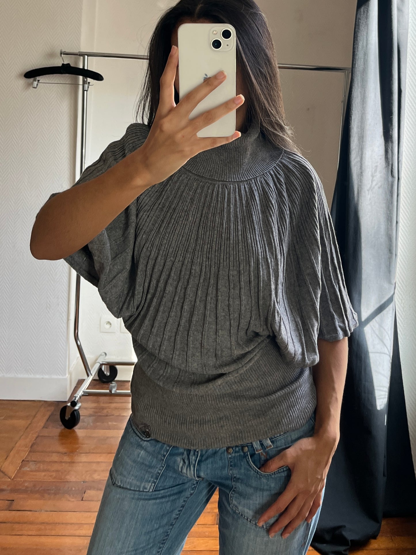 Vintage batwing grey pull over