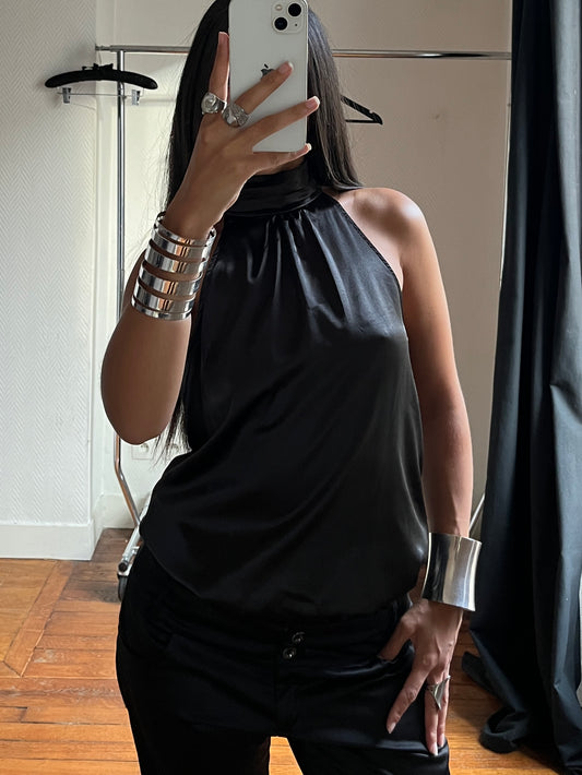Vintage satin party top