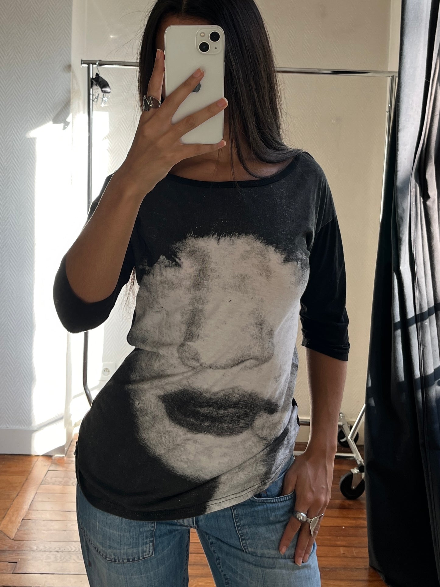Vintage 3/4 face top