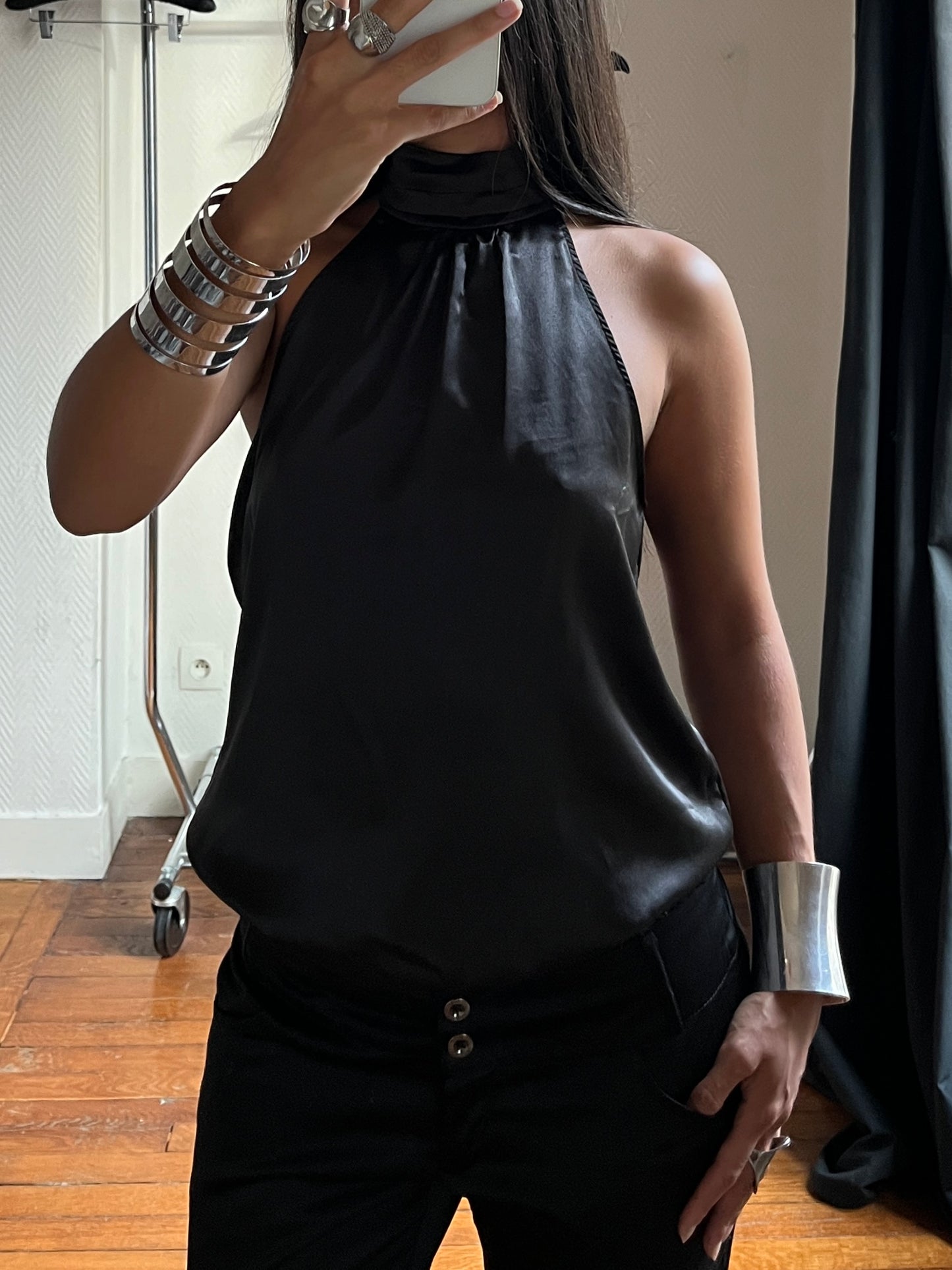 Vintage satin party top