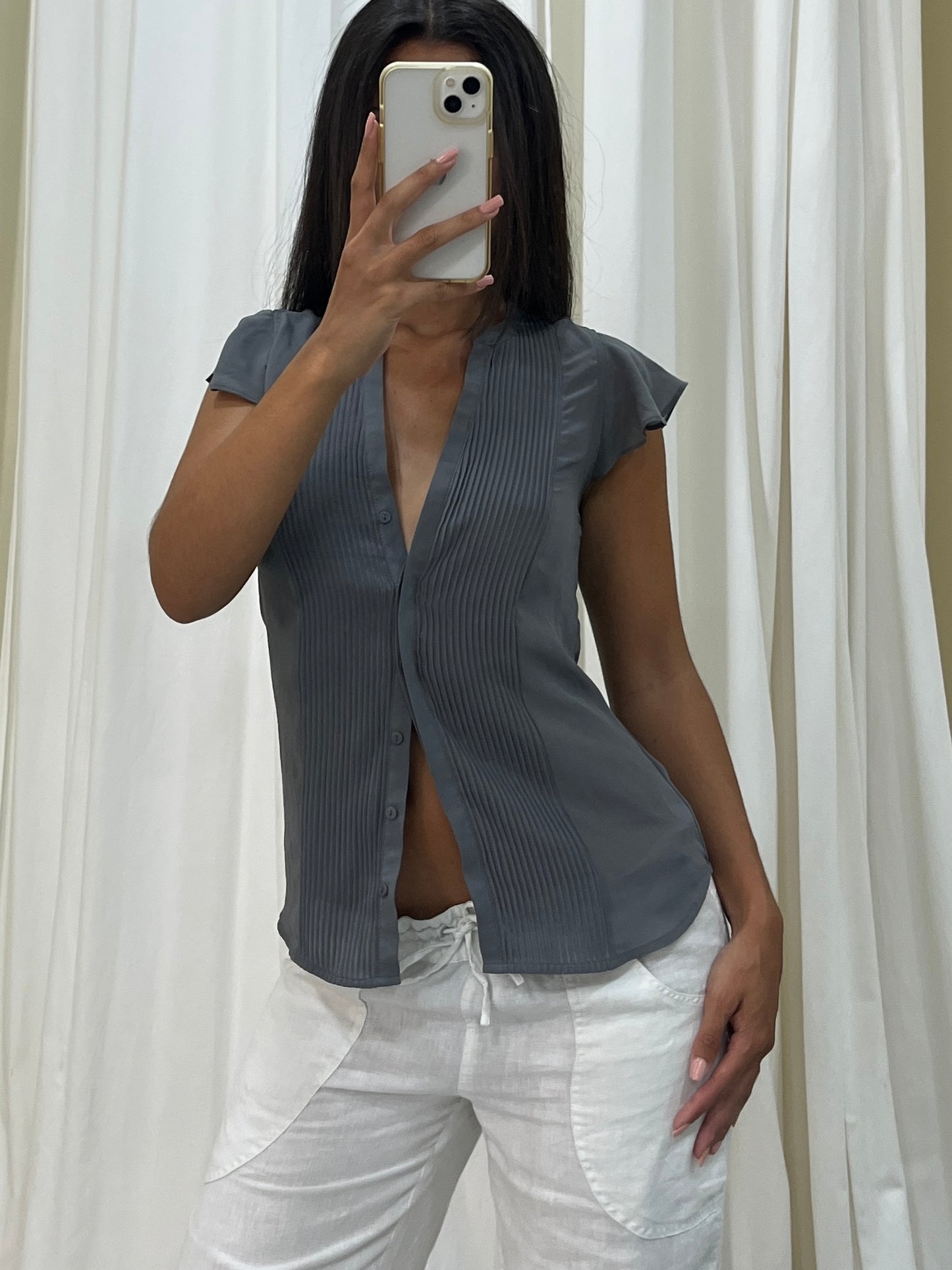 Vintage grey office style shirt