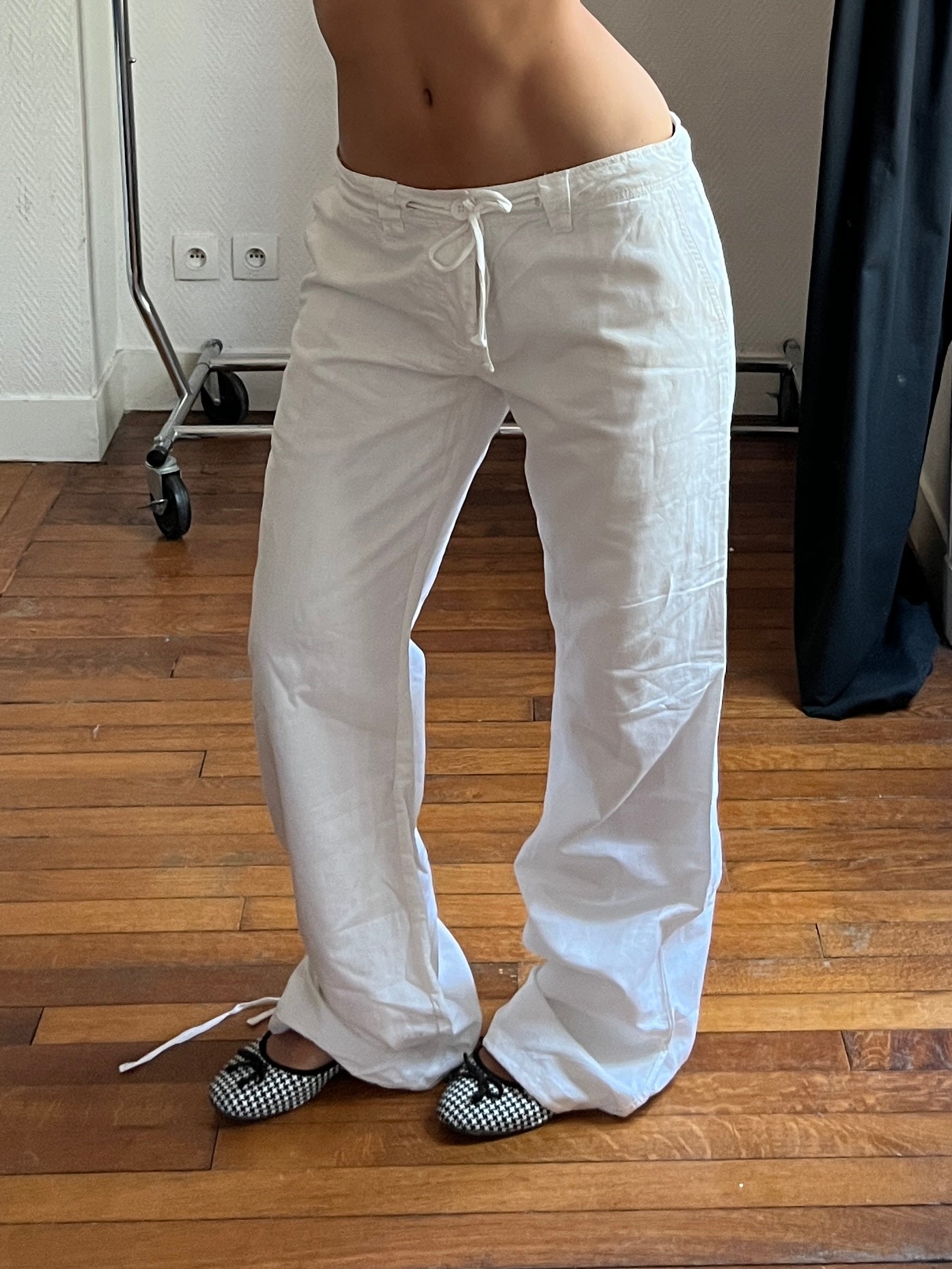 Vintage white linen pants