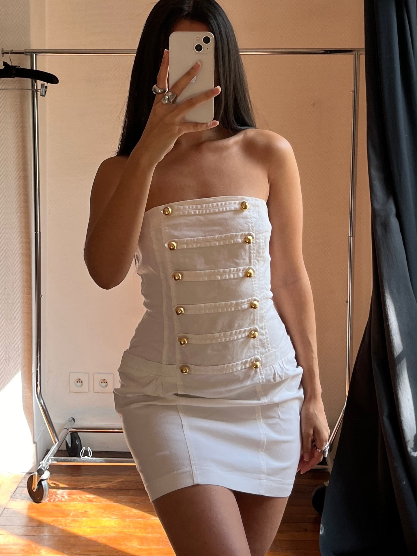 Vintage bustier officer dress