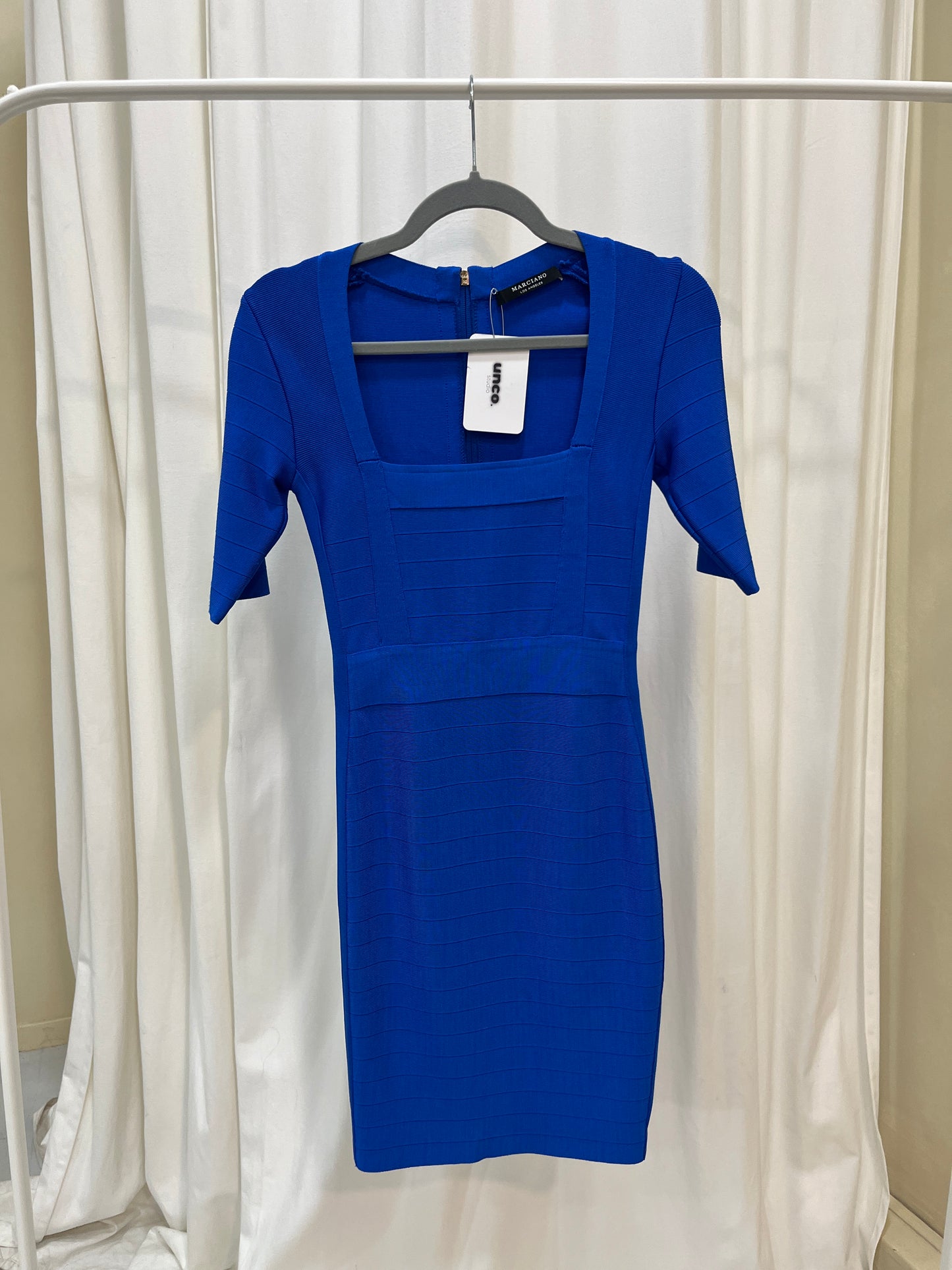 Vintage Marciano LA bandage blue dress