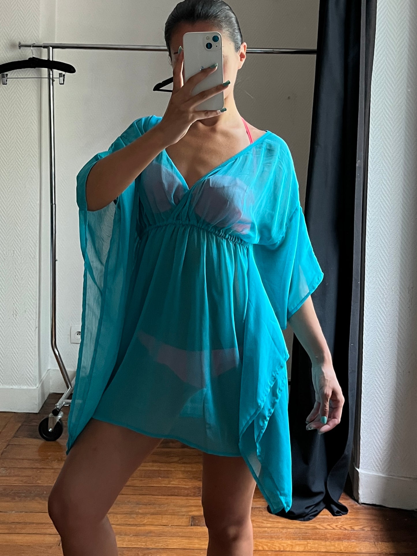 Vintage blue beach dress