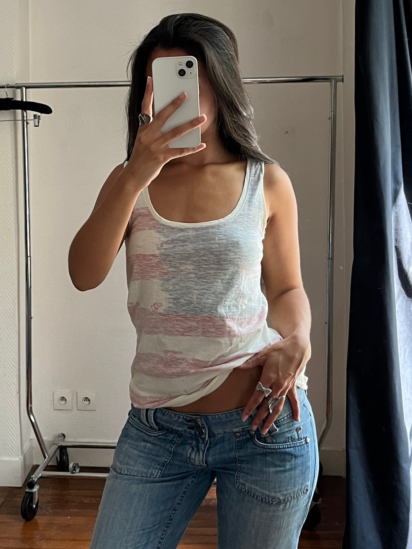 Vintage flag tank top