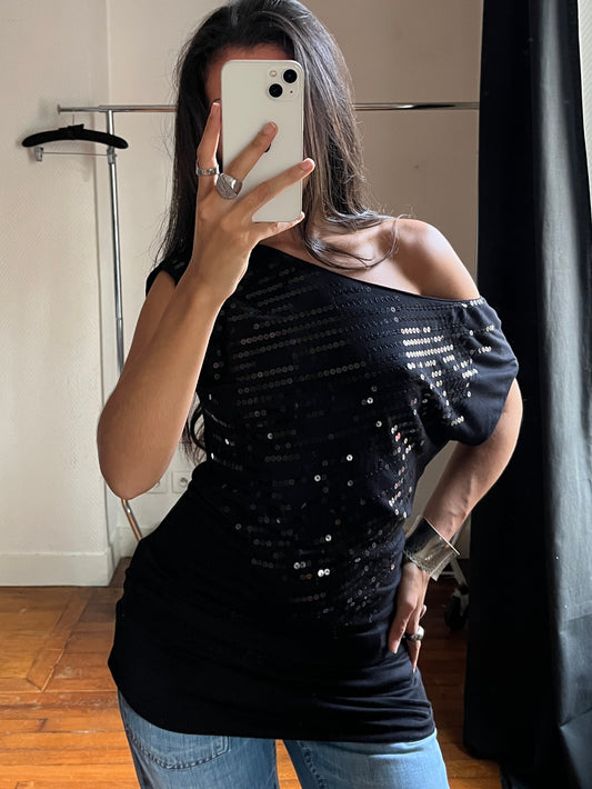 Vintage sequins top/mini dress