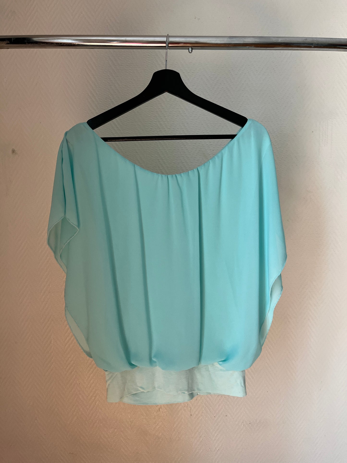 Vintage blue off shoulder top